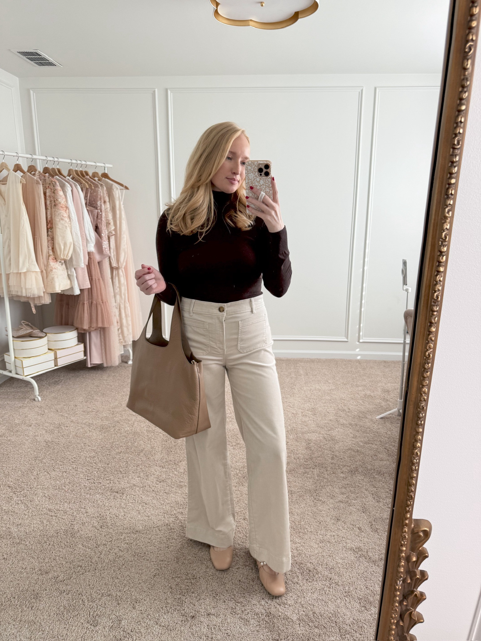 Cutest casual workwear look! Wearing size small in this Spanx turtleneck and size 4 in these Loft Corduroy pants. I might size down one size in the pants, they run a little big. Fall outfits // casual outfits // work outfits // workwear 

#LTKStyleTip #LTKSeasonal #LTKWorkwear