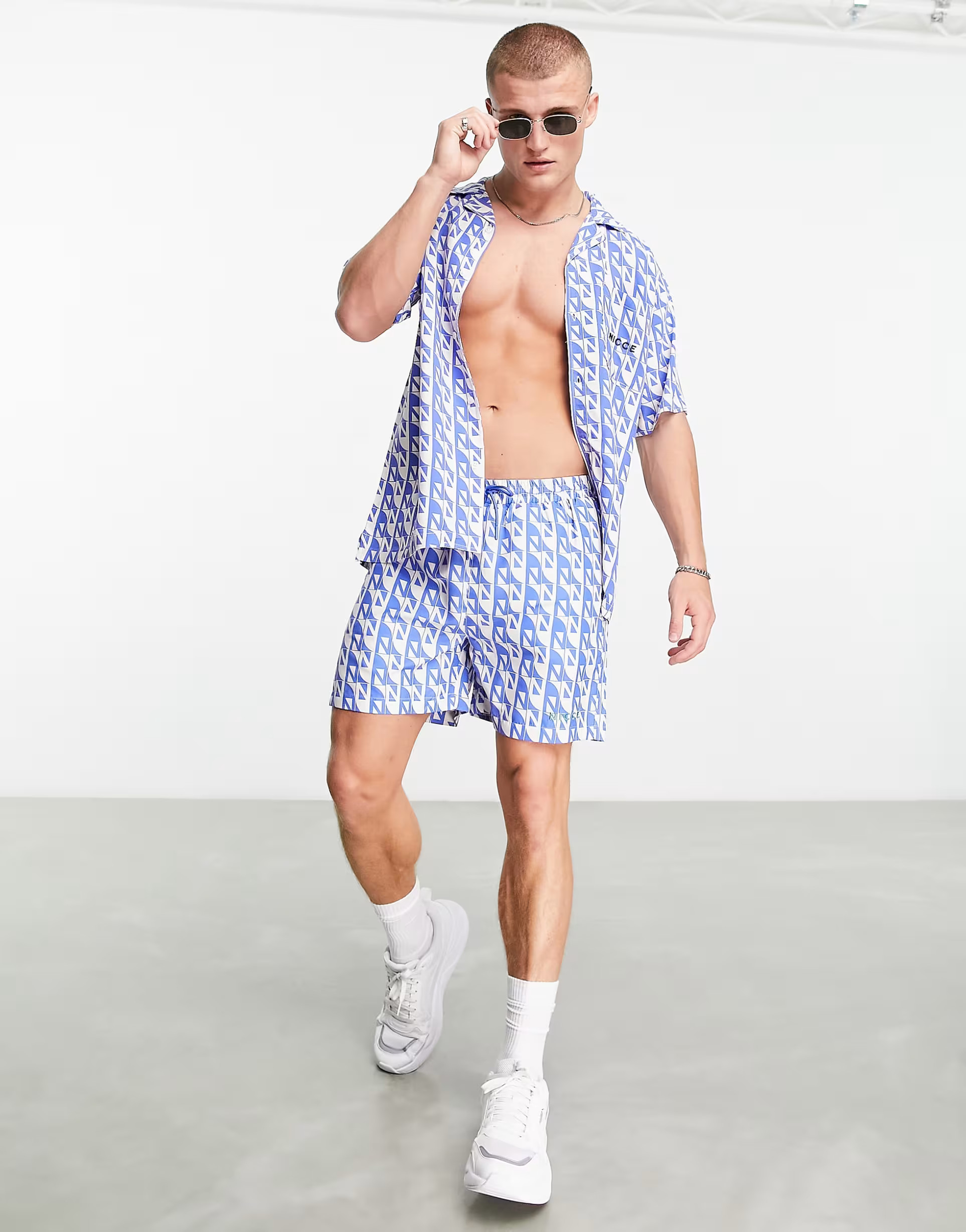 Nicce renee co-ord shorts in blue | ASOS (Global)