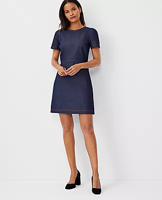 Ann Taylor Puff Sleeve Flare Dress | Ann Taylor (US)