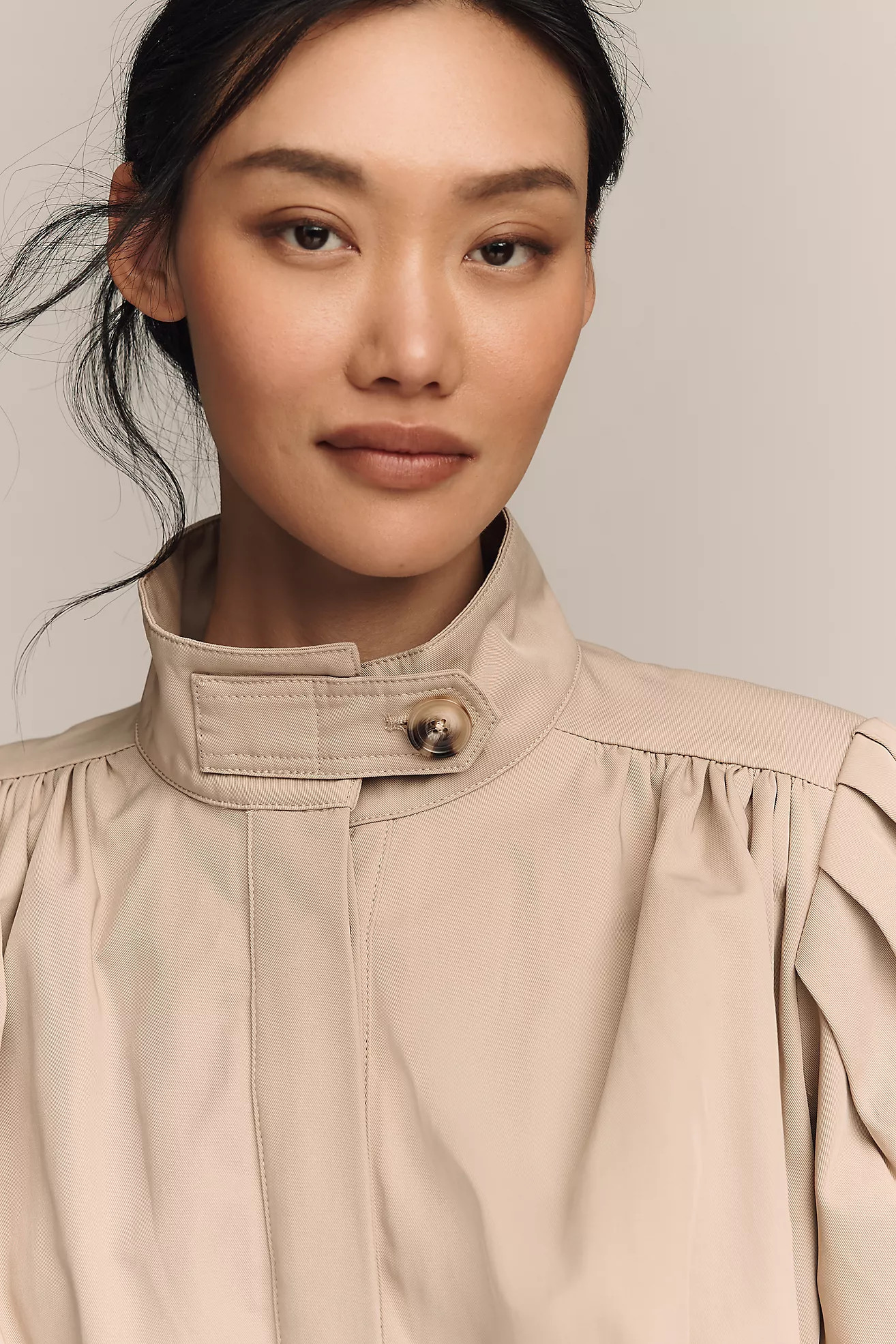 English Factory Shirred Trench Jacket | Anthropologie (US)