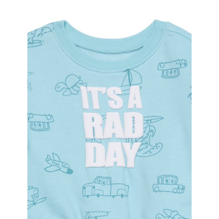 Garanimals Baby Boys Fleece Graphic Sweatshirt with Long Sleeves, Sizes 0-24 Months | Walmart (US)