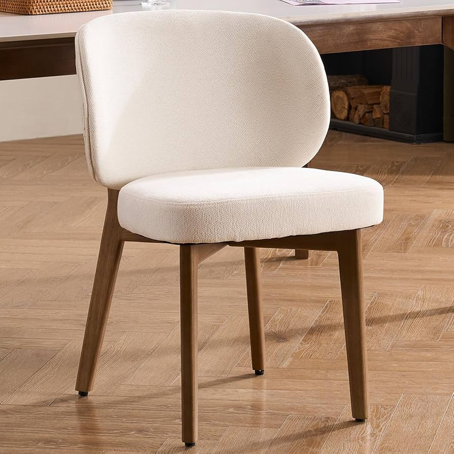 YOUNUOKE Single Dining Chair Modern Dining Room Chair Beige | Amazon (US)