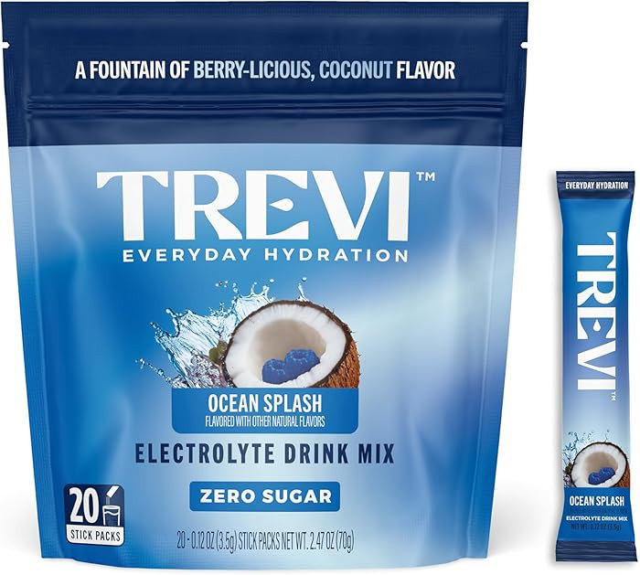 TREVI\u2122 Everyday Sugar Free Electrolytes - Essential Drink Mix Hydration Powder Packets - 20 ... | Amazon (US)