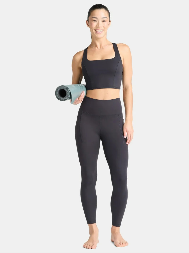 Avia Women's and Women's Plus SoftSculpt High Rise Leggings 27" with Pockets, Sizes XS-4X | Walmart (US)