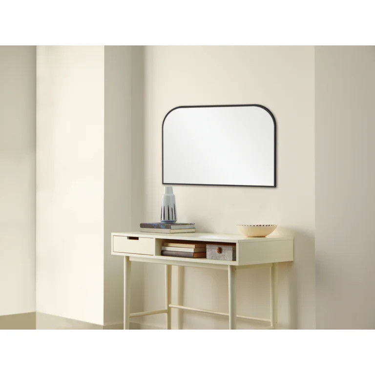 Mainstays 36"x24" Mantel Wall Mirror, Black | Walmart (US)