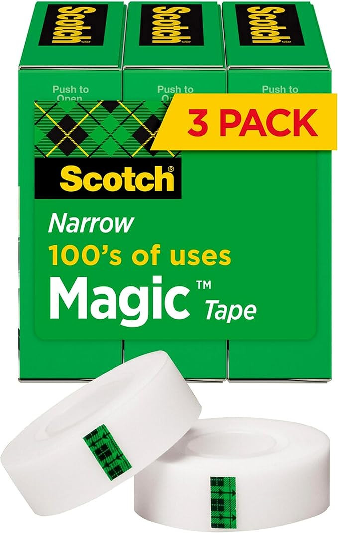 Scotch Magic Tape, Invisible, Home Office Supplies and Back to School Supplies for College and Cl... | Amazon (US)