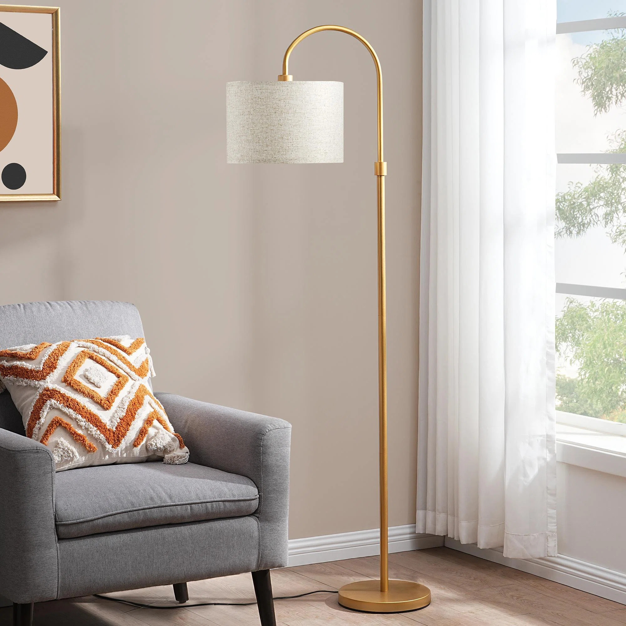 Nantwich 61.8'' Arched/Arc Floor Lamp | Wayfair North America
