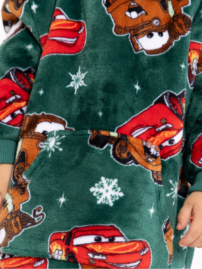 Disney Pixar Cars Toddler Boys Cozy Hoodie with Faux Shearling Lining, Sizes 12M-5T | Walmart (US)