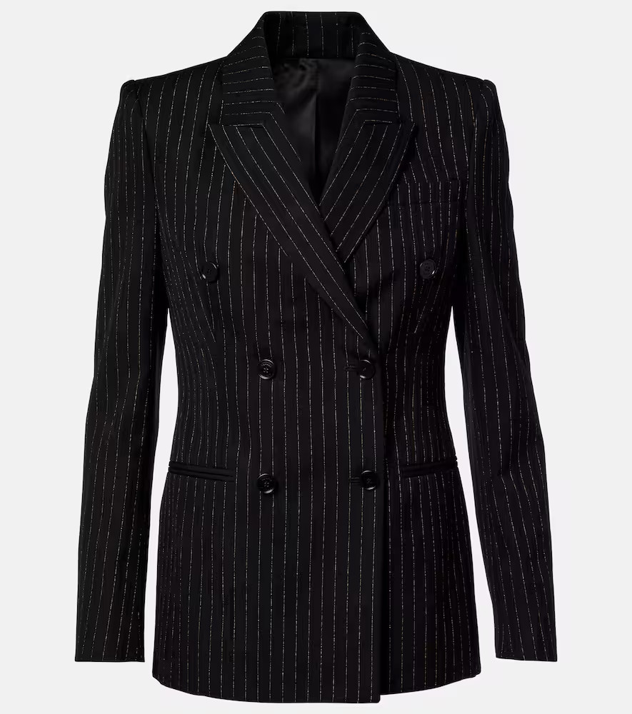 McQueen Pinstripe double-breasted wool blazer | Mytheresa (US/CA)