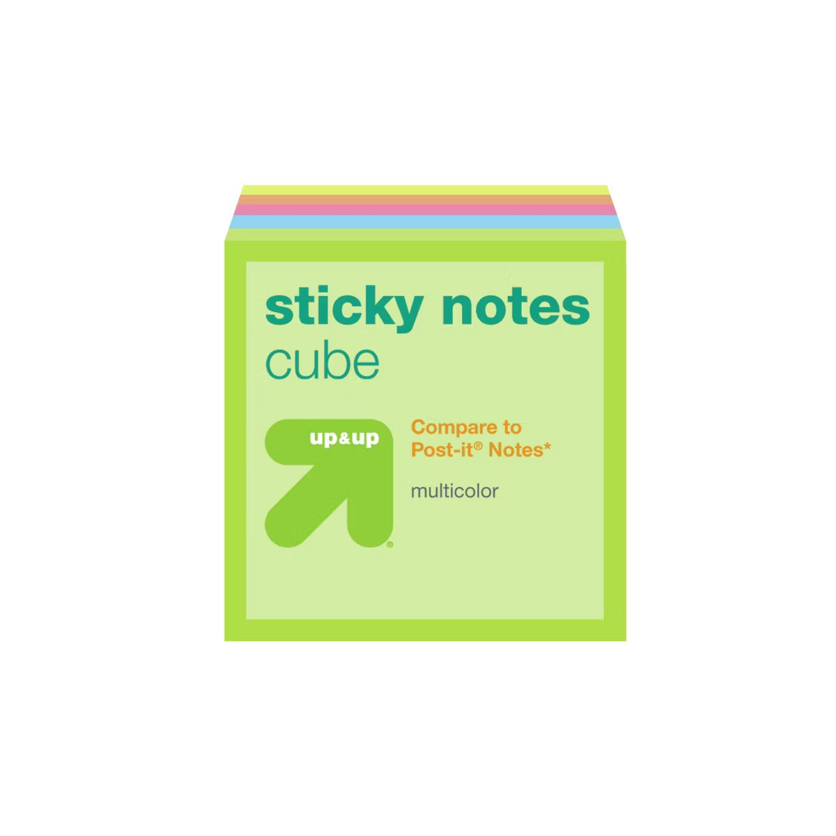Sticky Notes Cube 1.88" x 1.88" Multicolor - up&up™: 400 Sheets, Small Sticky Pads, Office Supp... | Target