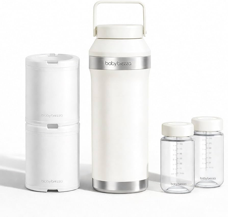 Baby Brezza All-Day Breastmilk Portable Cooler, 20 oz, Soft White | Amazon (US)