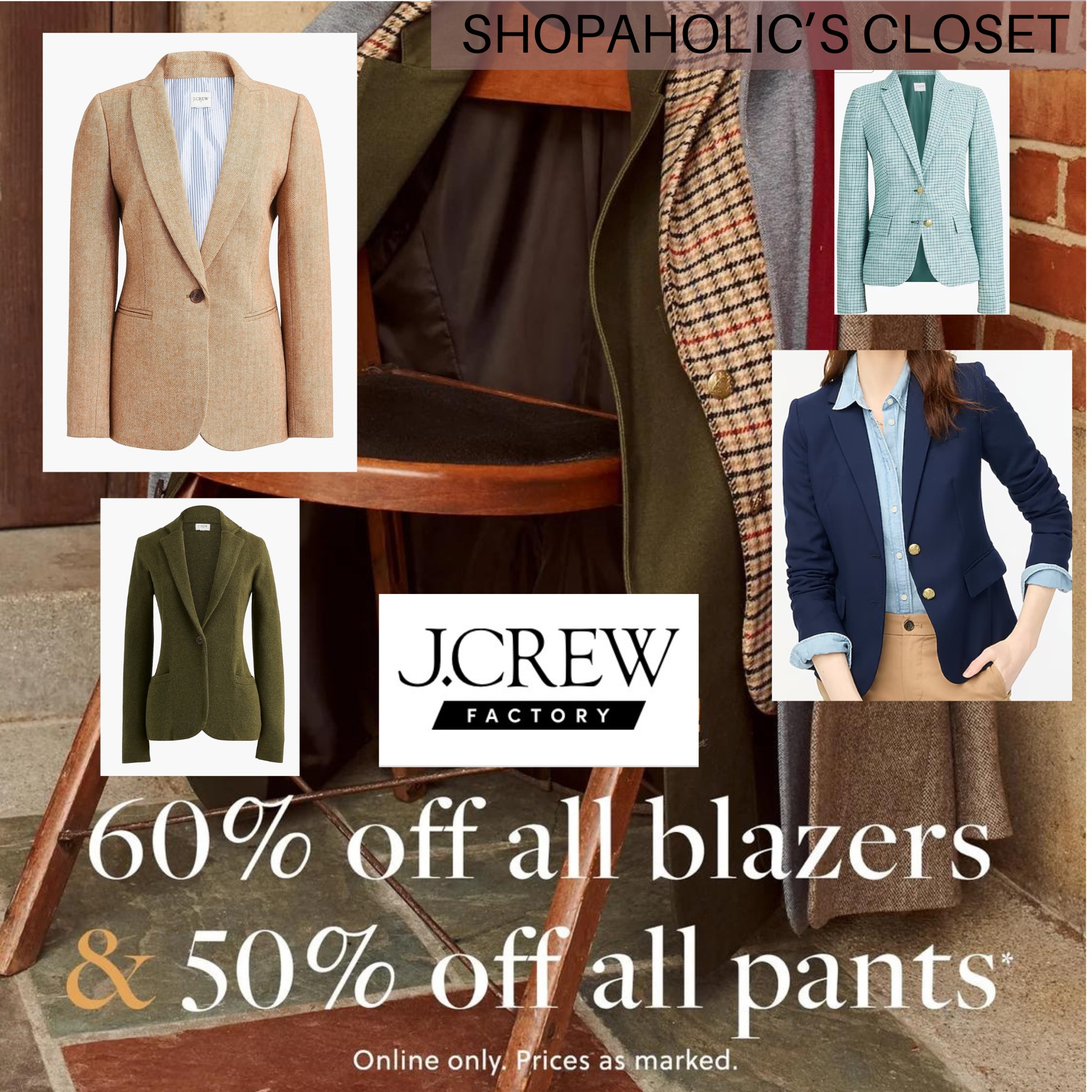 It’s the final day for 60% off All blazers at J.Crew Factory.  Here are some I’m keeping my eye on.

#shopdeescloset #shopaholicscloset #fallpreview

#LTKWorkwear #LTKSaleAlert #LTKStyleTip