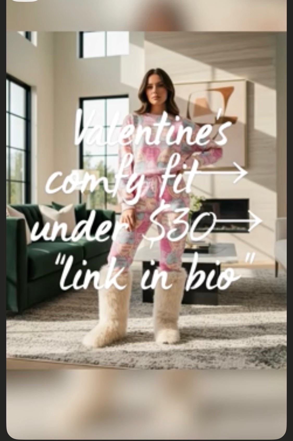 Cozy Valentine’s candy-heart loungewear with statement furry boots is perfect for a cute, comfy winter-at-home look that screams soft girl aesthetic and Valentine’s Day vibes#LTKFindsUnder50

#LTKValentine #LTKSeasonal #LTKootd