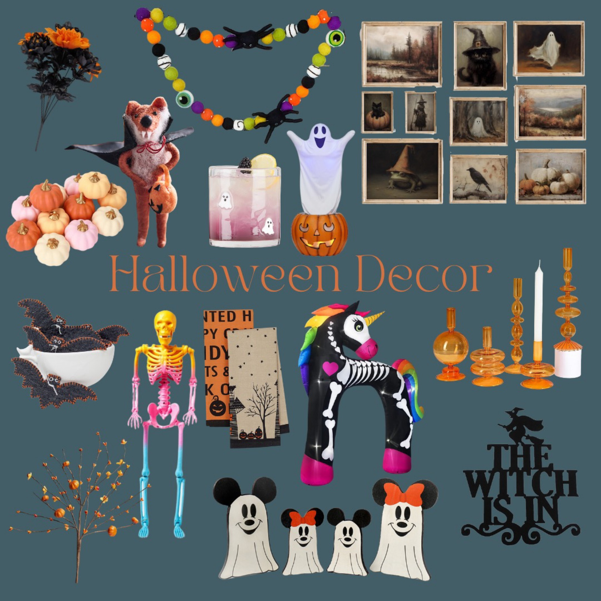 🎃🌈 Who says Halloween has to be all about eerie spookiness? Why not turn the tables and infuse it with a burst of vibrant colors that will light up your kids’ faces with delight? Imagine a Halloween wonderland where every corner is adorned with cheerful hues – from radiant orange and pink pumpkins and rainbow skeletons and unicorns to playful Disney ghosts and cheeky vintage art.

Colorful Halloween, delightful decor, vibrant hues, festive fun, kid-friendly, enchanting atmosphere, playful witches, cheerful ghosts, radiant pumpkins, magical glow, twinkling lights, candy corn garlands, rainbow treats, creative transformation, Halloween wonderland, imaginative experience, joyful celebration, burst of color, enthusiastic kids.  

#LTKSeasonal #LTKsalealert #LTKhome