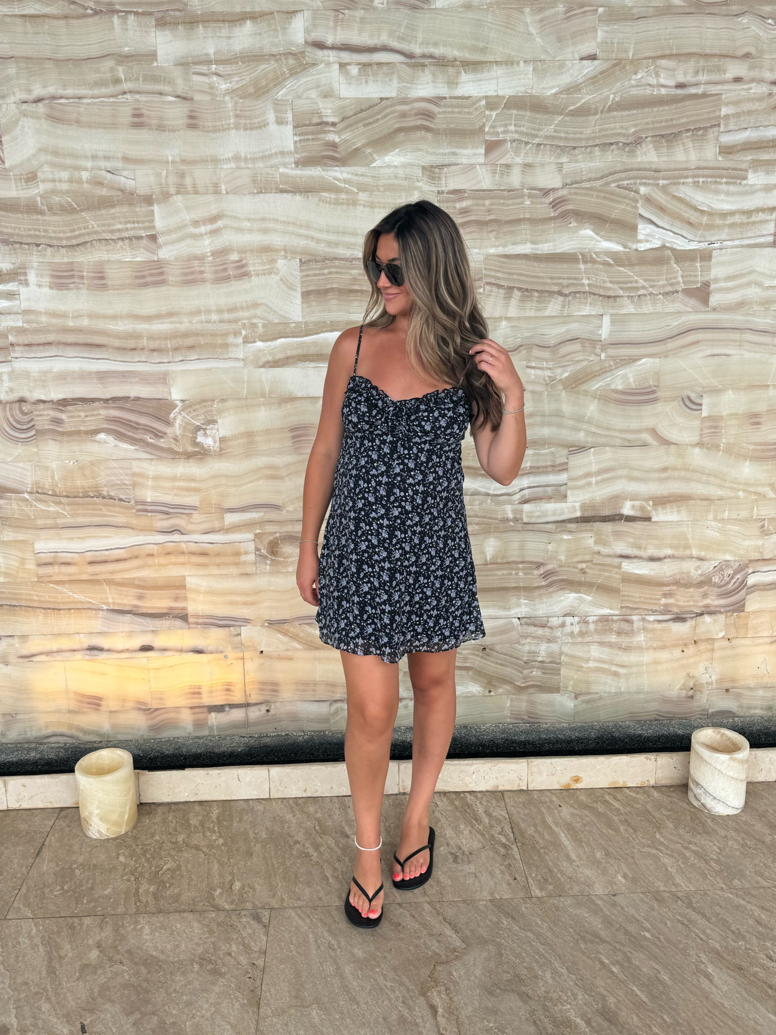 First dinner out on vacation! This dress is my obsession! 