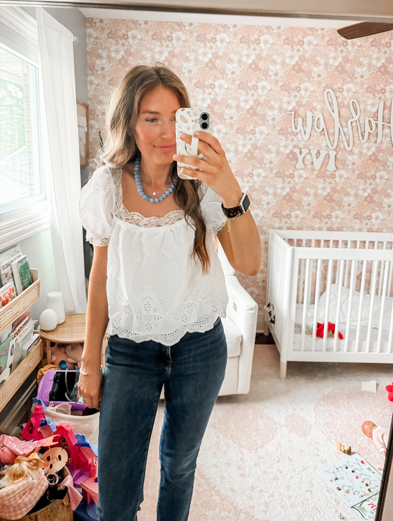 Wearing size small in top. Runs tts



Statement necklace / eyelet top / summer top / blouse / chunky necklace

#LTKootd #LTKmomlife #LTKSeasonal