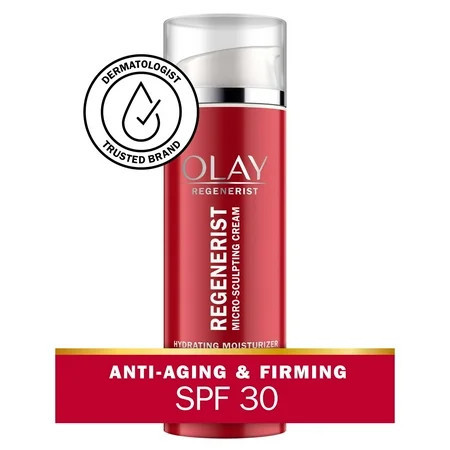 Olay Regenerist Micro-Sculpting Cream Moisturizer SPF 30 Sun Protection for All Skin Types 1.7 oz | Walmart (US)