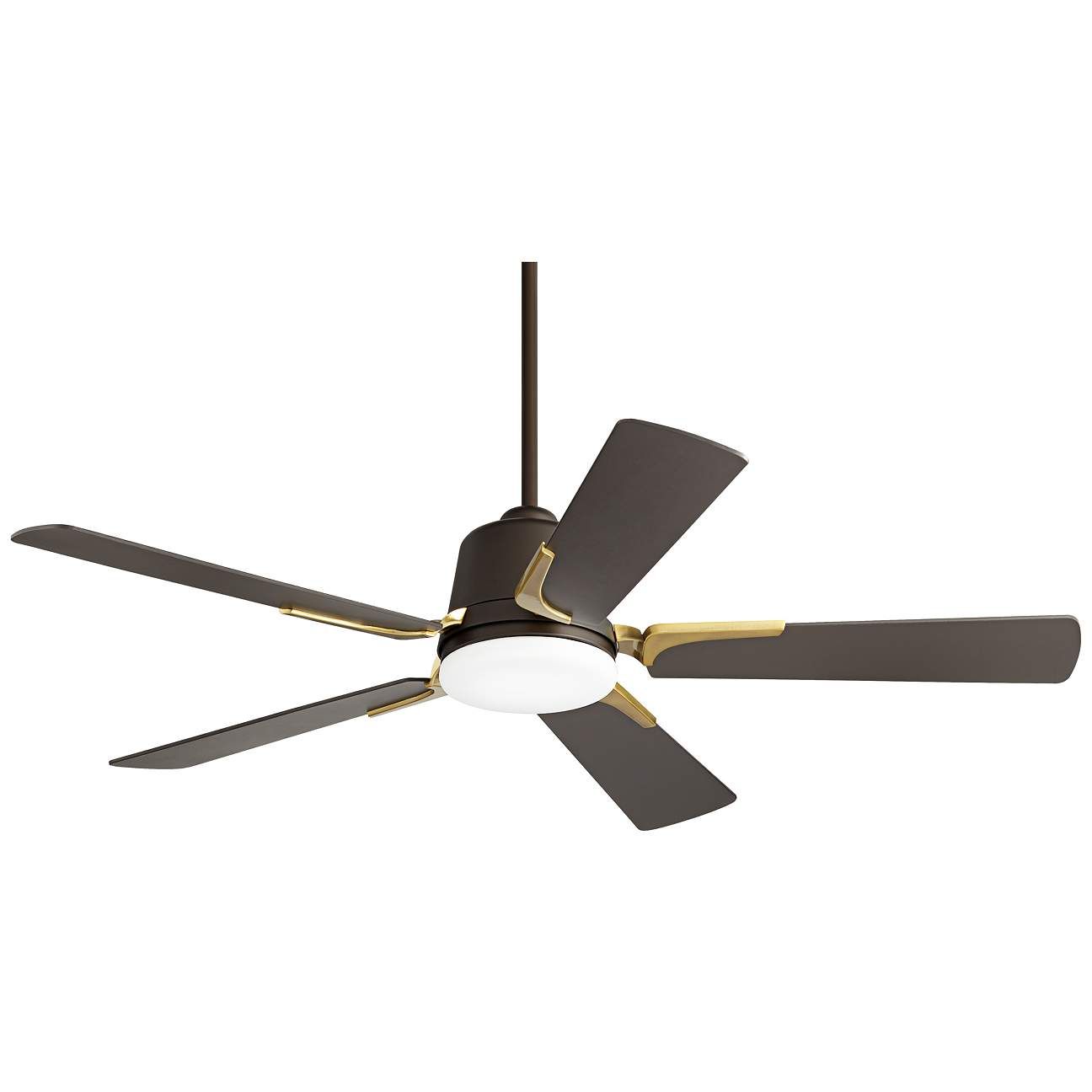 54" Casa Vieja Desteny Bronze Soft Brass LED Ceiling Fan with Remote | Lamps Plus