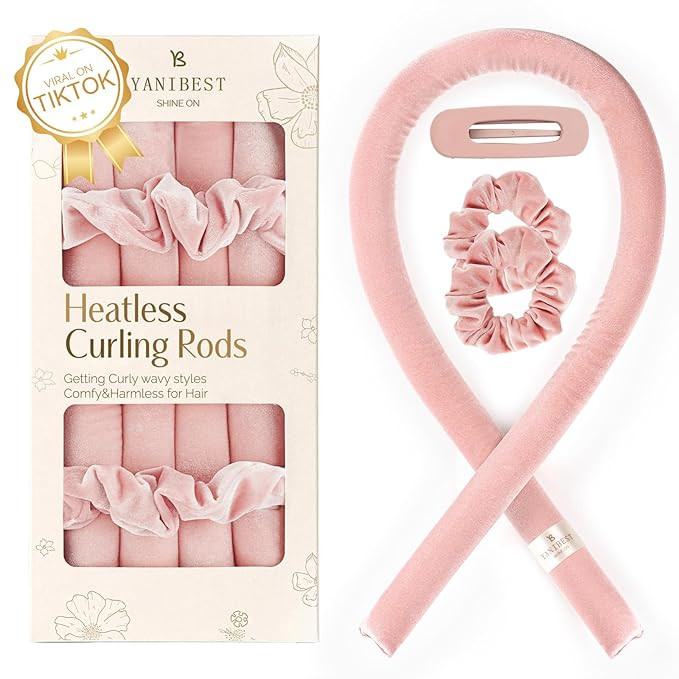 YANIBEST Velvet Heatless Hair Curler to Sleep in, Overnight Curl Headband for Natural Wavy Curls,... | Amazon (US)