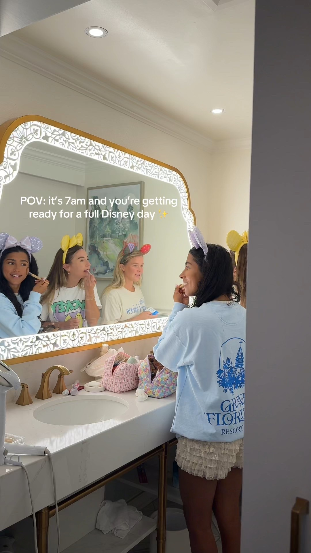 Disney mornings hit different 🐭🧚🏼 Grand Floridian sweatshirt linked!! Wearing size Medium 🦋✨ #disneyoutfit #disneystyle #disneyoutfits