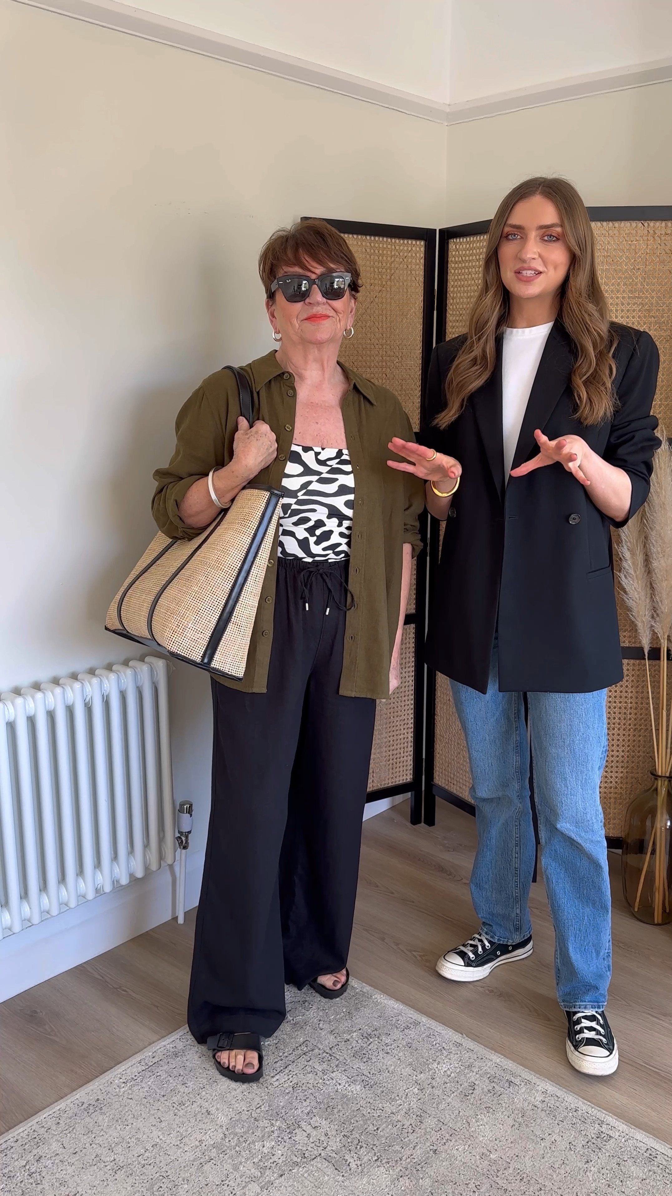 Styling with Mum

Poolside holiday outfit

Wearing..

A size 16 in the Nobody’s Child Khaki Green Linen-blend Oversized Shirt

A size 14 in the M&S Tummy Control Printed Square Neck Swimsuit

A size 12 petite in the M&S Black Linen Blend Wide Leg Trousers. My Mum is 5ft4 in height

Birkenstock Eva Arizona black sandals

Rayban State-street sunglasses

M&S rattan shopper bag


Holiday outfit, poolside outfit, beach look, mum and daughter style, styling Mum #LTKSeasonal 

#LTKover50style #LTKcurves #LTKstyletip