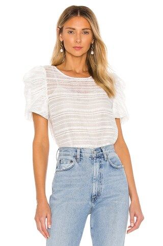 Amanda Uprichard Lace Merris Top in Ivory from Revolve.com | Revolve Clothing (Global)