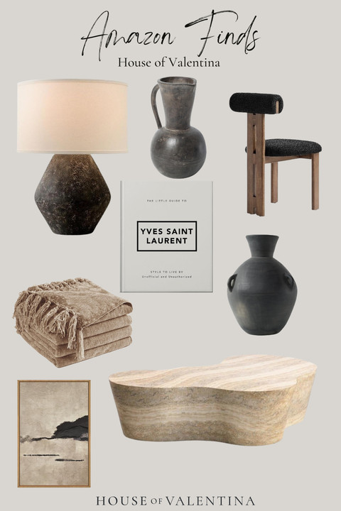 Organic & luxe… pure bliss! There is something so calming about layering raw textures, sculptural silhouettes, earthy tones, and organic materials together in a way that still feels elevated and refined. 

From the rich textured lamp and vintage-inspired pottery to the natural stone coffee table, boucle accent chair, soft woven throw, and moody abstract artwork, every piece brings depth, warmth, and intention into the room. These are the kinds of timeless pieces that instantly create that effortless organic modern look we are always drawn to.

It’s cozy. It’s sophisticated. It’s collected. And honestly… pure bliss. 

 #LTKSeasonal #LTKHome #LTKSaleAlert