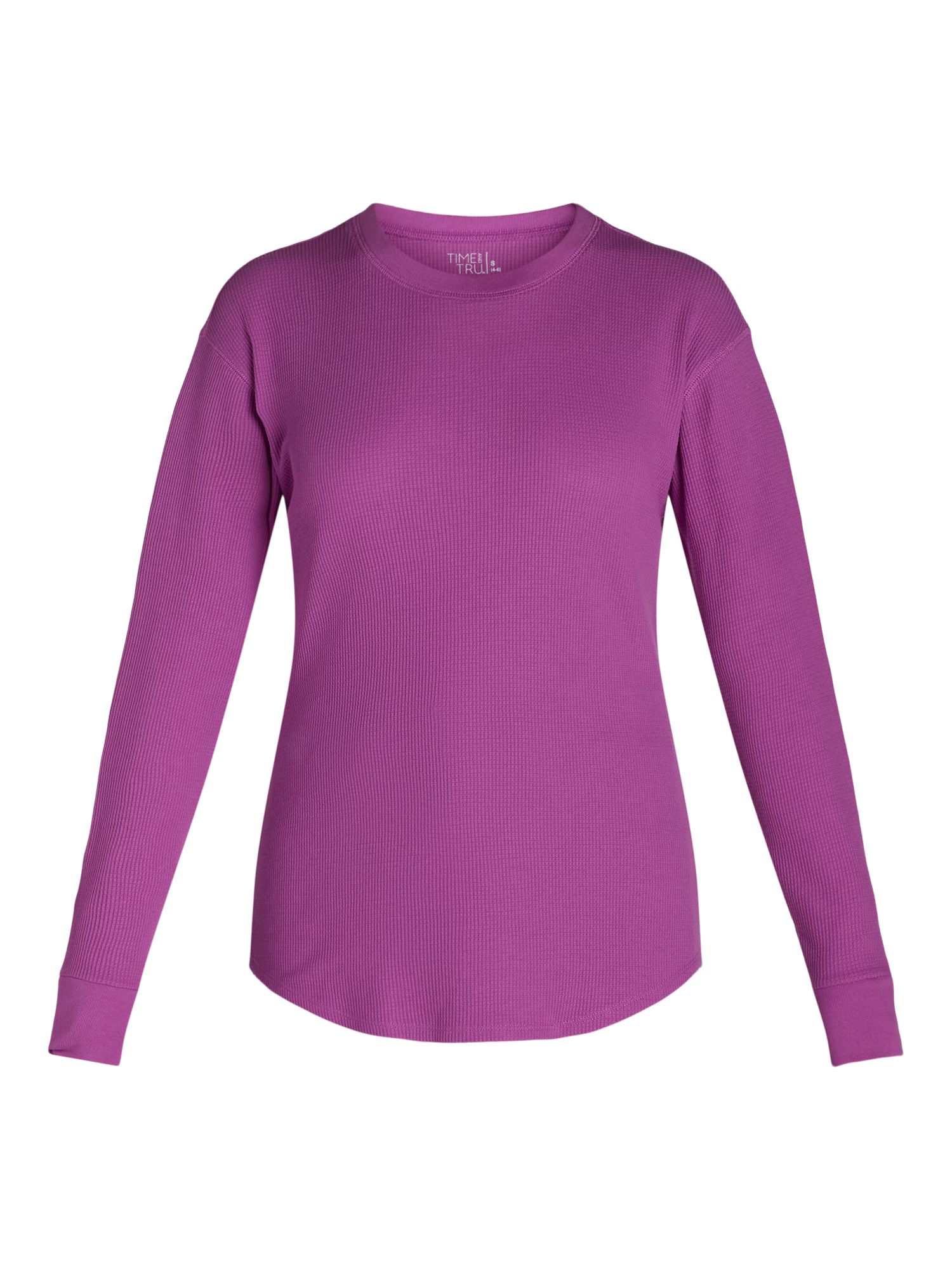 Time and Tru Women’s Essential Thermal T-Shirt with Long Sleeves, Sizes XS-XXXL | Walmart (US)