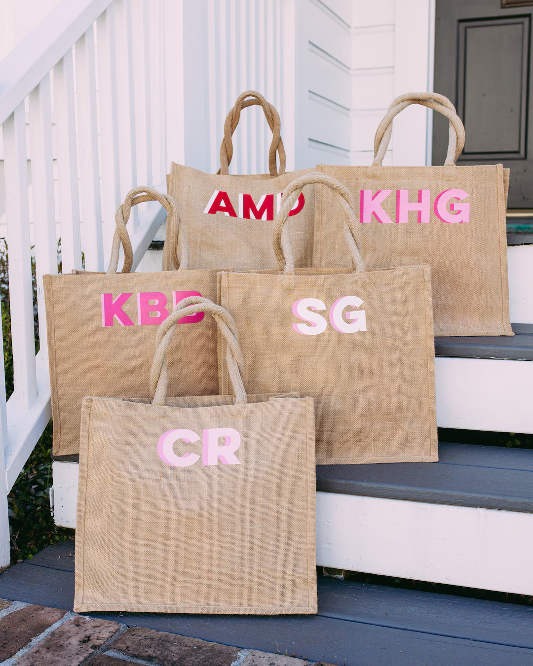 Shadow Monogram Jute Carryall | Etsy (US)