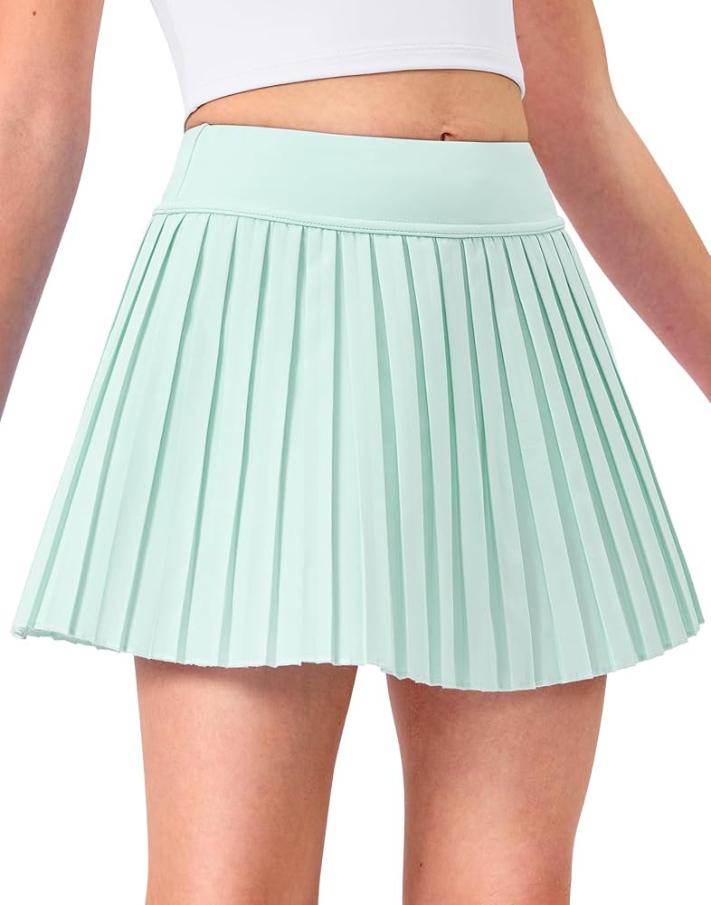 Falda de tenis para ni\u00f1as con pantalones cortos, falda pantal\u00f3n atl\u00e9tica plisada c... | Amazon (US)