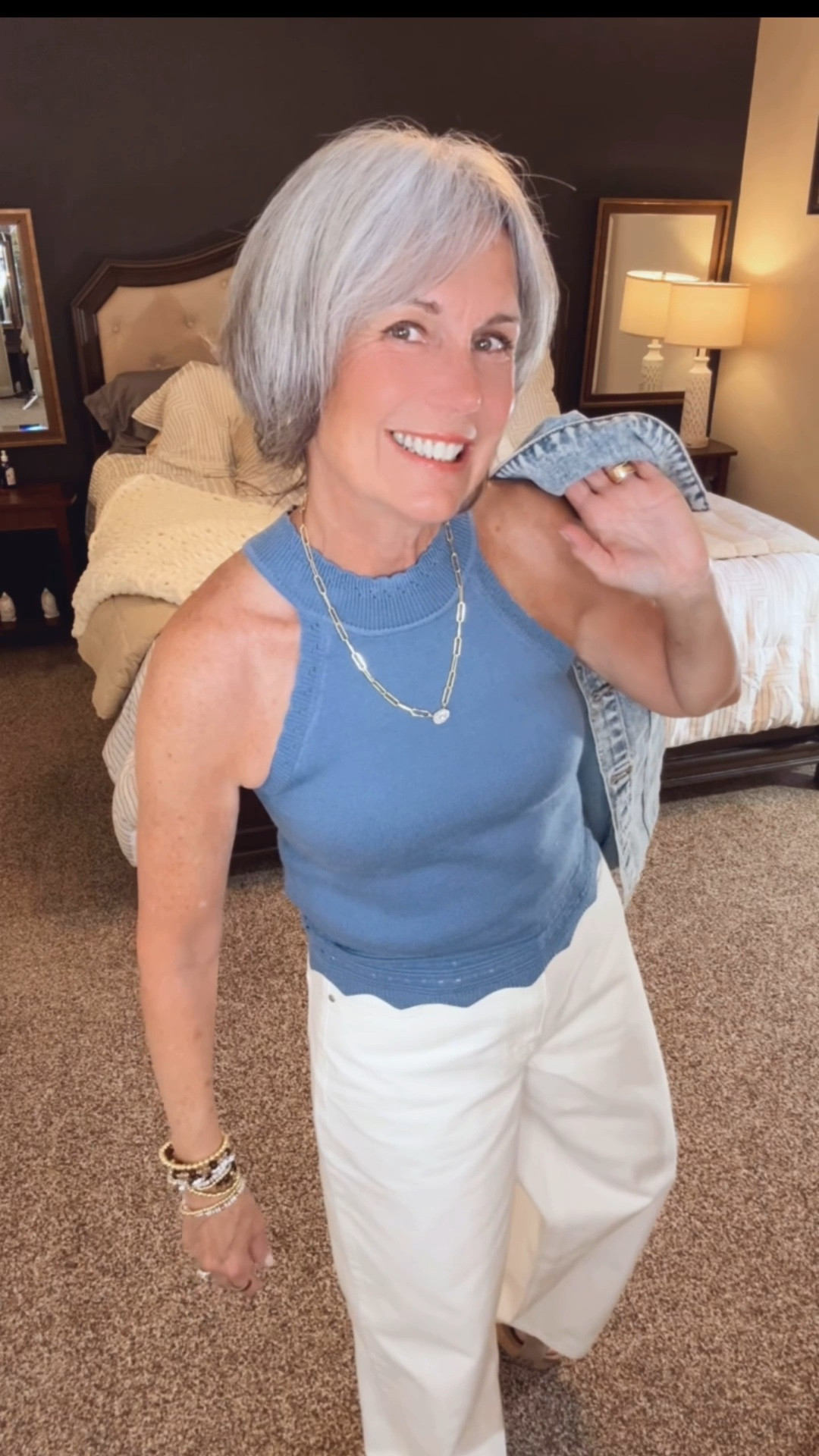 ‼️. SALE ALERT ‼️ These cute halter sweaters are 50% off. I just love them for summer. I am wearing a small here and they come in multiple colors  

#ootd #ootdstyle #outfitinspo #outfitideas #whatiwore #styleinspo #fashioninspo #dailyoutfits #casualchic #effortlessstyle #classicstyle #streetstyle
#neutralstyle #elevatedbasics #springoutfits #springstyle 
#howtostyle #styletips #wearitloveit
#over40style #midlifestyleblogger

#LTKootd #LTKSaleAlert #LTKOver40