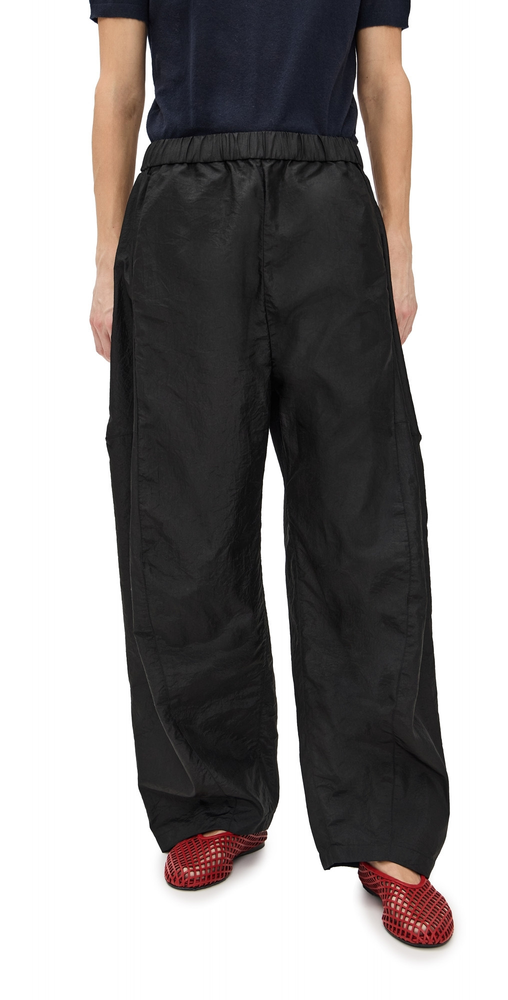 Tibi Petite Crispy Nylon Winslow Pants Black M | Shopbop