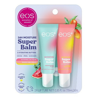 eos 24H Moisture Super Balm - Mango Melonade & Watermelon Frosé - 0.35 fl oz/2pk | Target