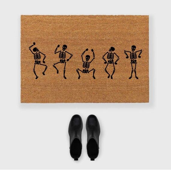 Dancing Skeletons Doormatskeleton Doormatbones - Etsy | Etsy (US)