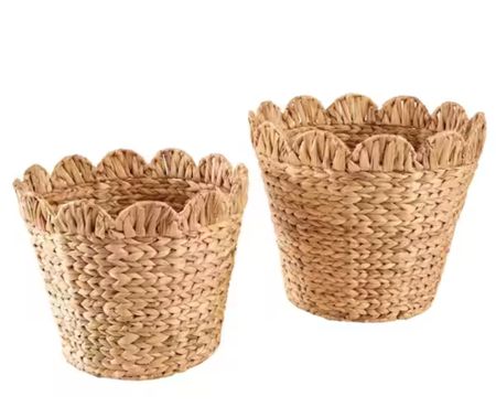 Set of two scalloped baskets, super cute and on sale! 

#LTKsalealert #LTKhome