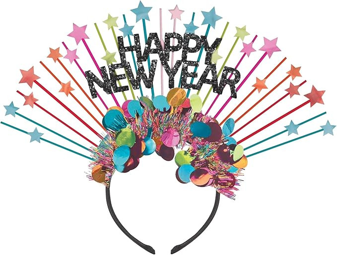 Colorful Confetti Spray Headband -11 3/4" - Multicolor - 1 Pc | Amazon (US)