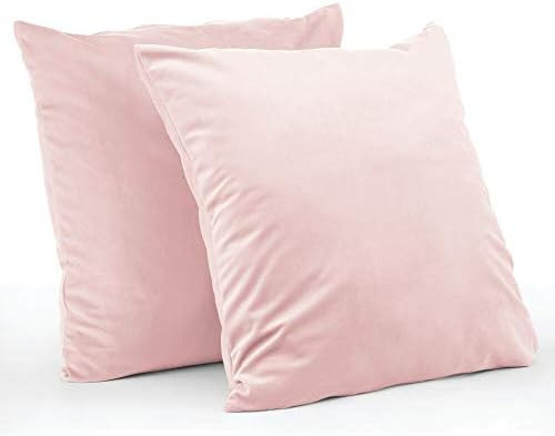 mDesign Decorative Hypoallergenic Polyester Velvet Square Throw Pillow Cover - Protects Pillows, ... | Amazon (CA)
