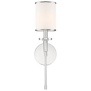 Crystorama Hatfield 1-Light Polished Nickel Sconce HAT-471-PN - The Home Depot | The Home Depot