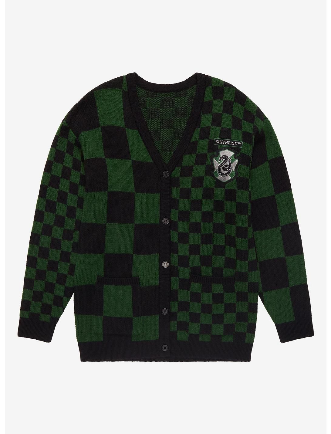 Harry Potter Slytherin Checkered Women's Cardigan - BoxLunch Exclusive | BoxLunch