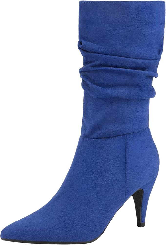 DREAM PAIRS Women's High Heel Mid Calf Boots | Amazon (US)
