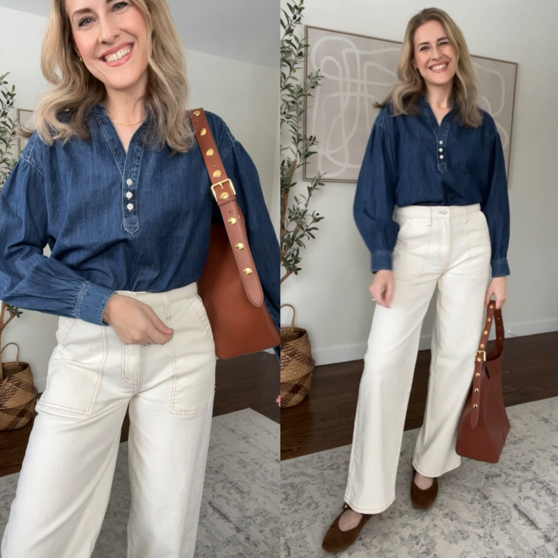 Walmart spring outfit looks like Madewell! Tts small top and tts 6 jean. #walmartfashion old navy 

#LTKOver40