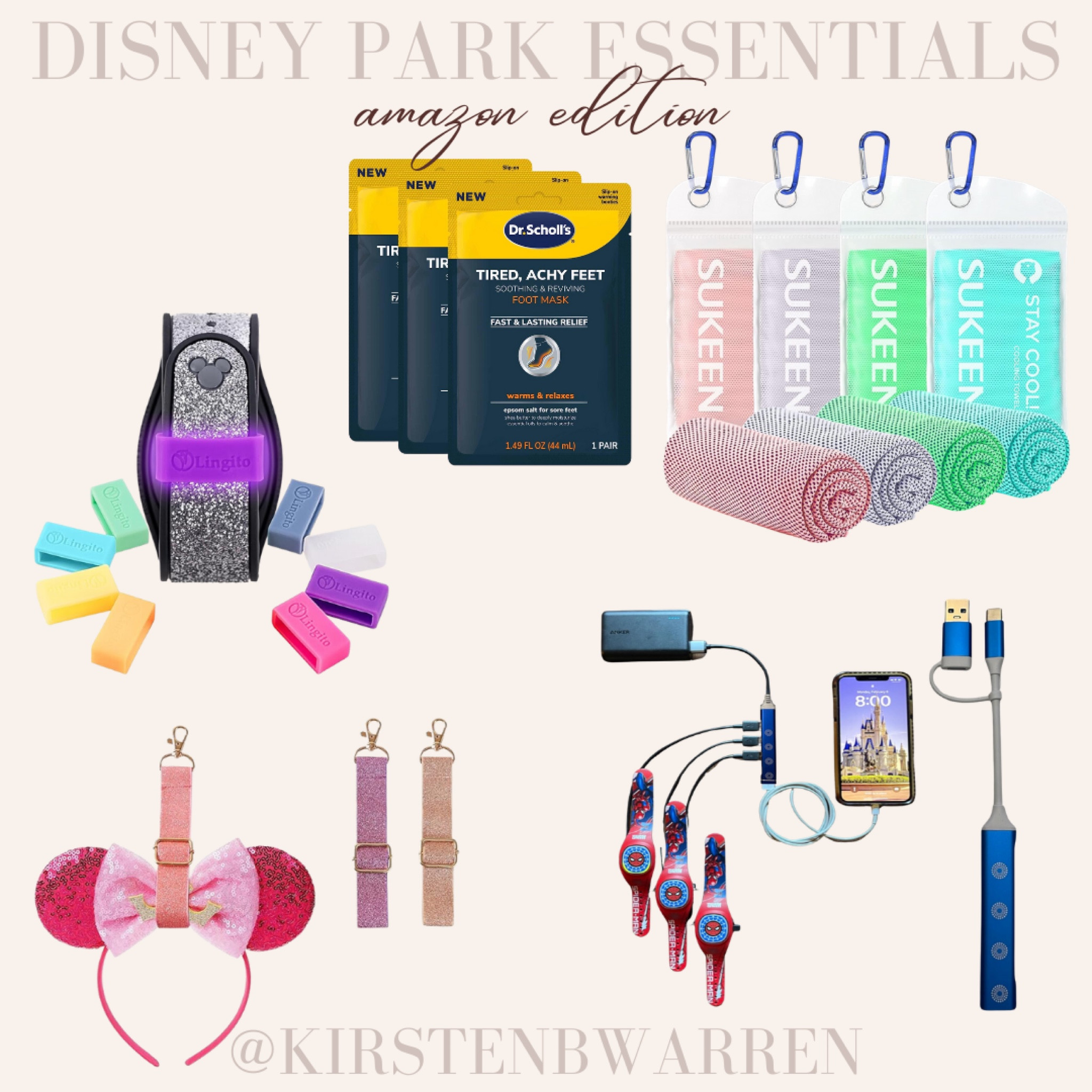 Disney park essentials!! The Mickey ear holder can be a life saver after wearing them all day! I’m excited to try the foot mask after a long day at the park. 

#disney #disneypark #magickingdom #disneyworld #disneyland #essentials 

#LTKfamily #LTKfitness #LTKActive