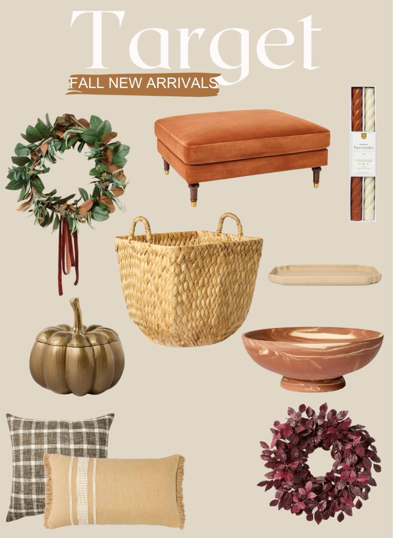 Target released a ton a new fall arrivals today. I love the colors this year - burgundy, orange, earth tones. My favorite for autumn.

#LTKSeasonal #LTKHome #LTKFindsUnder50