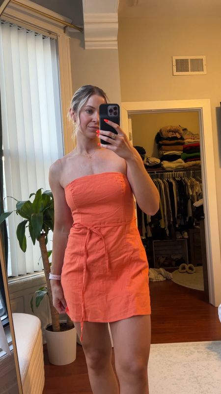 Obsessing over this dress 😍🧡 built in shorts for the win! 👏🏼 

I’m wearing a size small for reference! 

#LTKFindsUnder100 #LTKVideo #LTKTravel