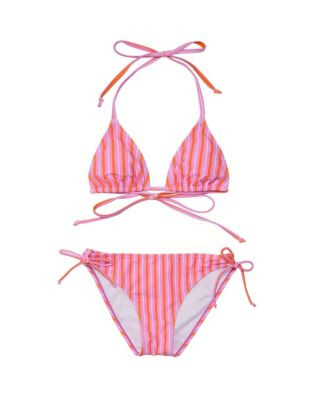 Stripy Sunset Sustainable Triangle Bikini - Big Kid | Bloomingdale's (US)