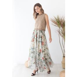Bring the Blossom Floral Maxi Skirt | Chicwish