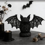 Summerween Halloween Woven Bat Figurine Decorations, Boho Style Seagrass Bat Ornament, Living Roo... | Walmart (US)