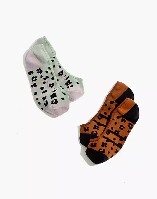 Two-Pack Cheetah Low-Profile Socks | Madewell