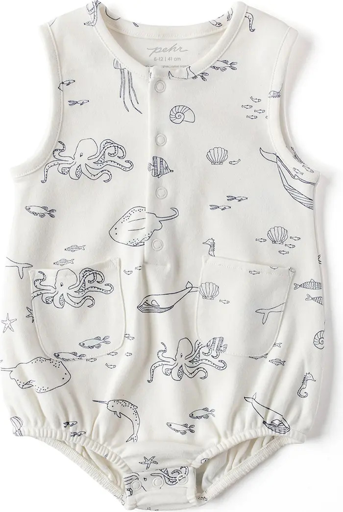 Pehr Life Aquatic Print Organic Cotton Romper | Nordstrom | Nordstrom