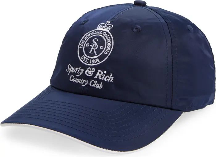 Sporty & Rich Crown Logo Adjustable Baseball Cap | Nordstrom | Nordstrom